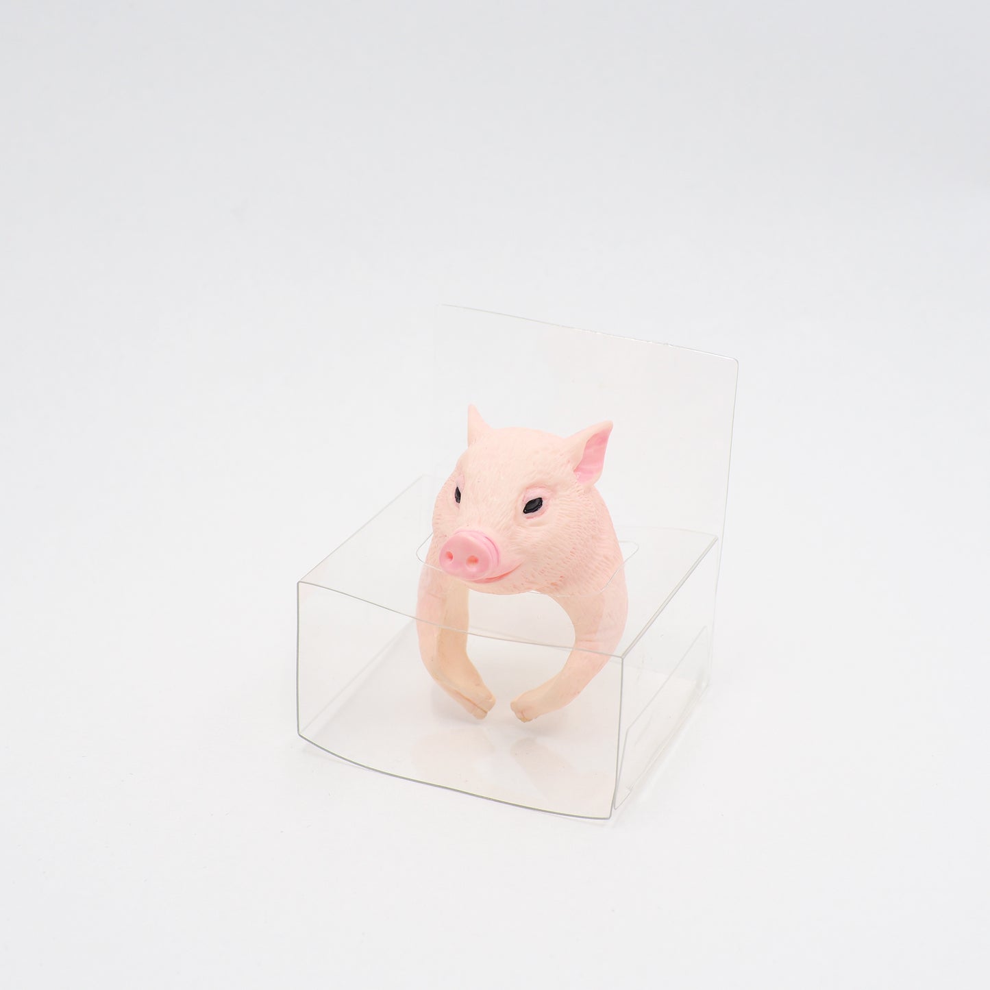 動物雕刻戒指 - 豬
