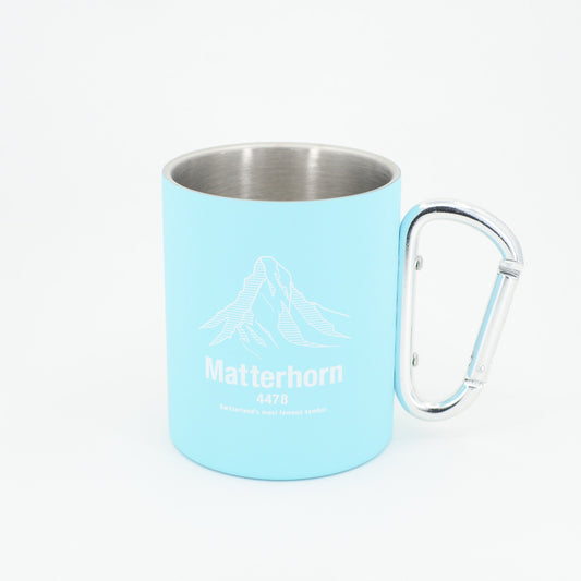 登山扣不銹鋼杯 - 藍
